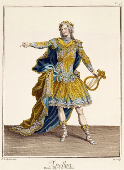 Kostuum voor Apollo in de opera 